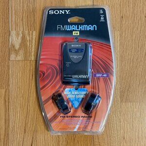 NEW In Package Sony Walkman FM Stereo With Headphones SRF-46 Vintage